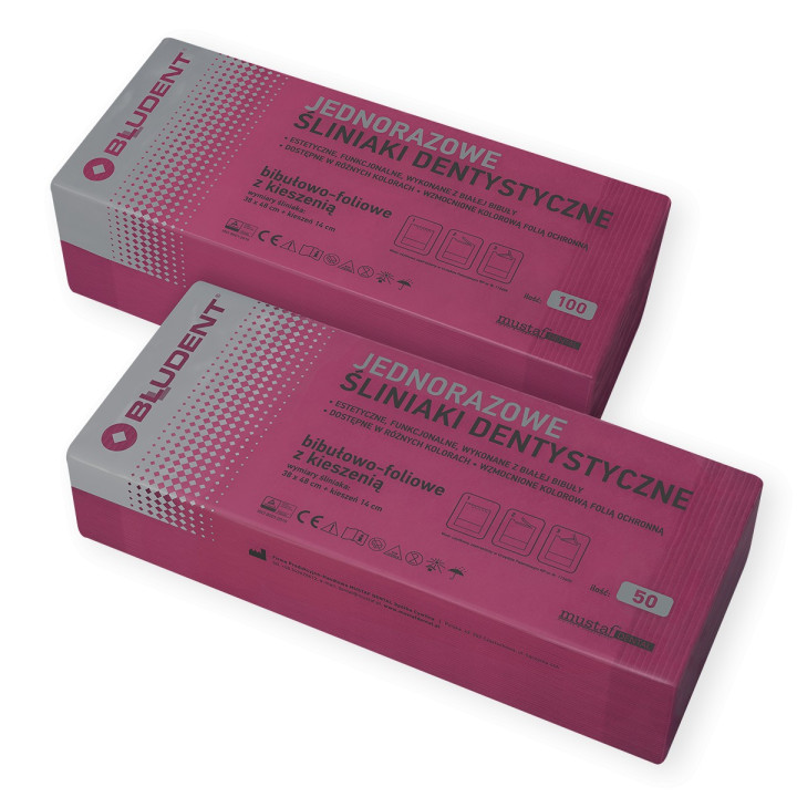 Disposable dental bibs with a pocket / 50pcs.