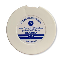 Taśma poliestrowa gładka 6mm/0,075mm