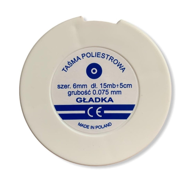 Smooth polyester tape 6mm/0,075mm