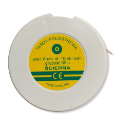 Abrasive polyester tape 6mm/60 mic