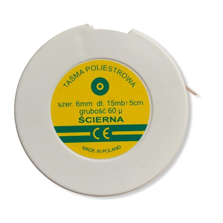 Abrasive polyester tape 6mm/60 mic