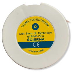 Taśma poliestrowa ścierna 8mm/20 mic