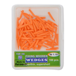 Orange wooden wedges / 100pcs.
