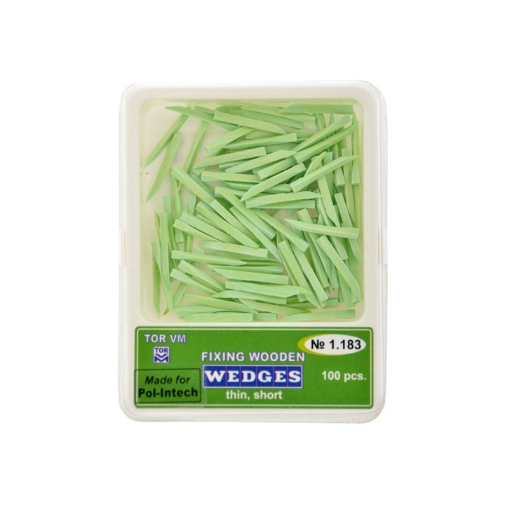 Green wooden wedges / 100pcs.