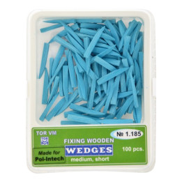 Blue wooden wedges / 100pcs.