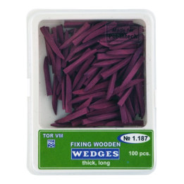 Purple wooden wedges / 100pcs.
