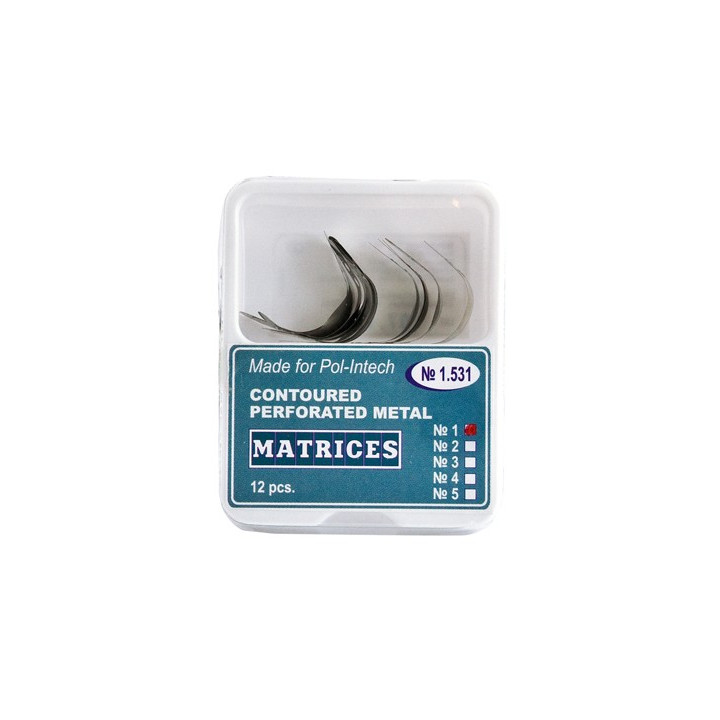 Perforated and profiled matrices for matrices Ivory / 12pcs.