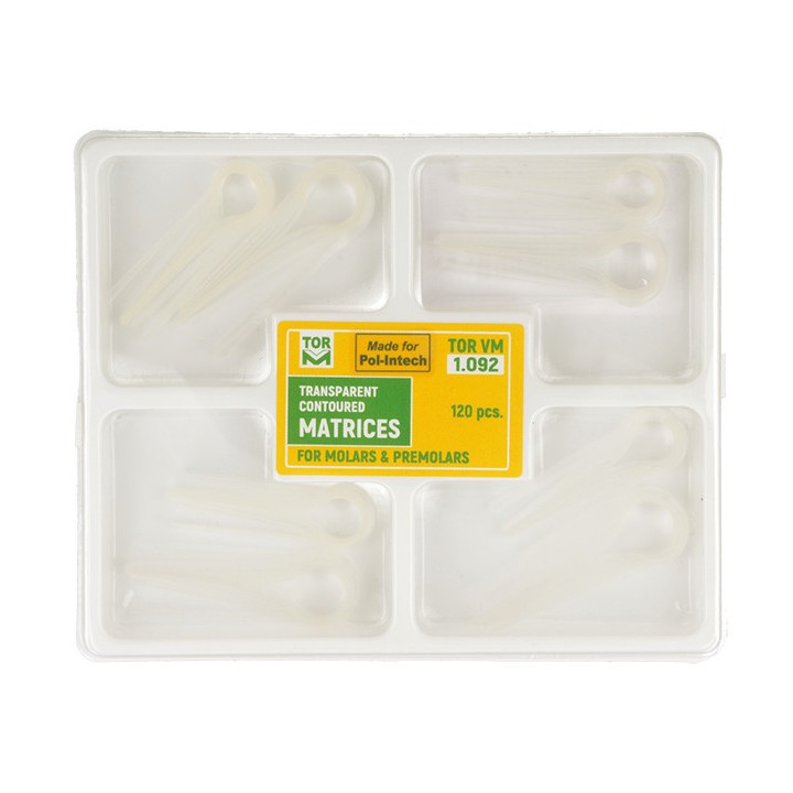 Transparent matrices for premolars and molars / 120pcs.