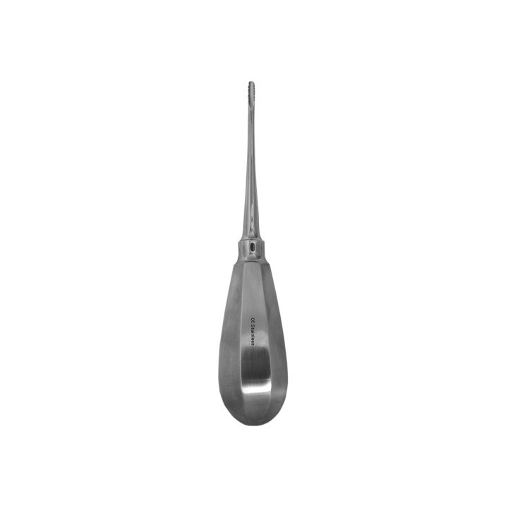 Root lever with Lindo-Levien serrations