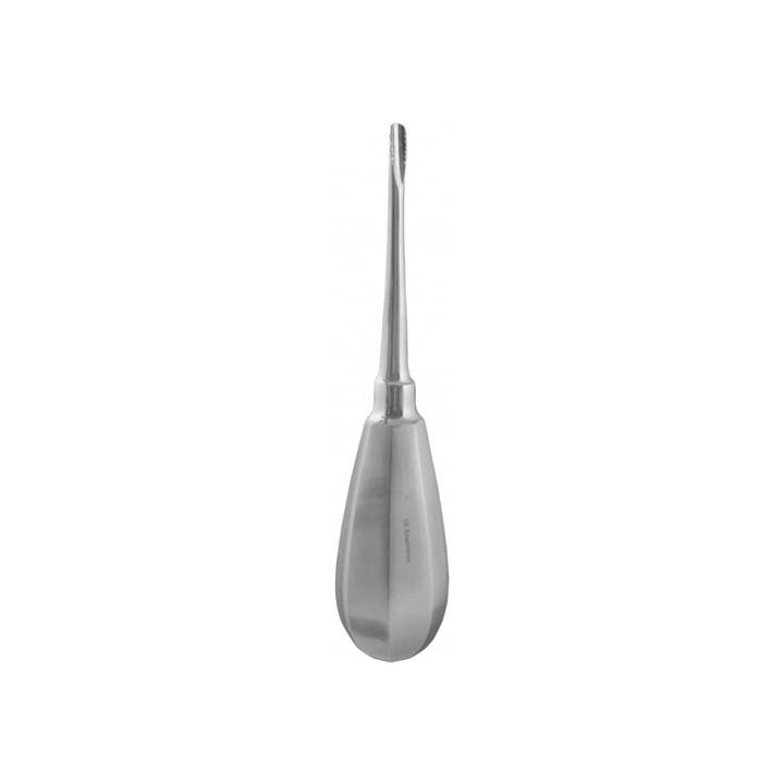 Root lever with Lindo-Levien serrations