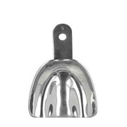 Steel impression tray with edentulous edge - full, upper