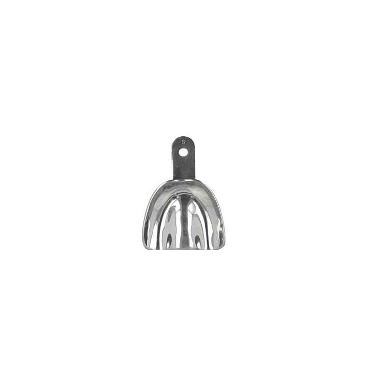 Steel impression tray with edentulous edge - full, upper