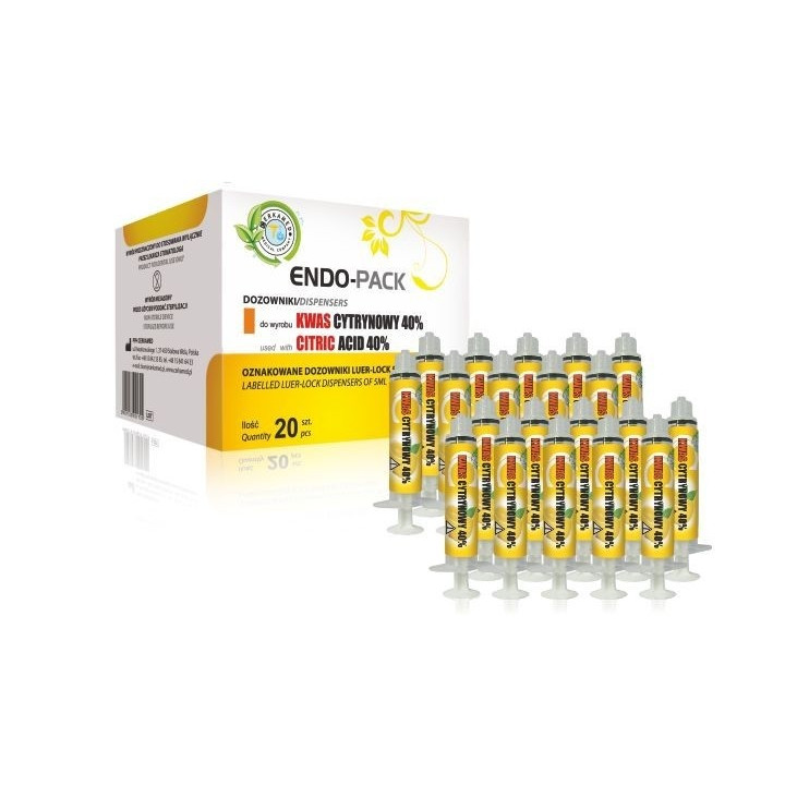 Strzykawki Endo-Pack do kwasu cytrynowego / 20 szt