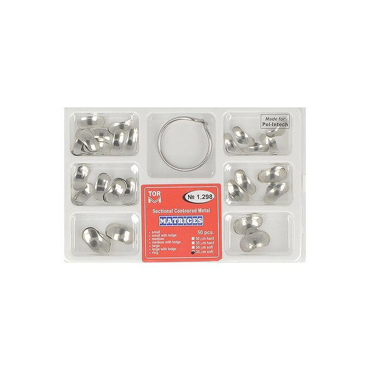Sectional matrices, profiled with a ring clamp / 50 pcs