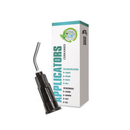 Aplikatory metalowe 18G zagięte / 20 szt