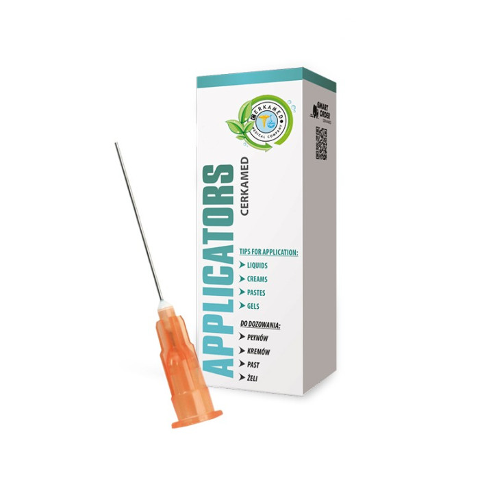 Aplikatory metalowe 25G proste / 20 szt