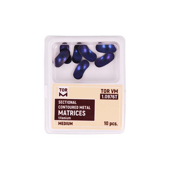 Medium sectional profiled titanium matrices / 10 pcs