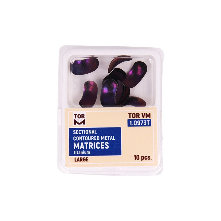Sectional profiled titanium matrices large / 10 pcs