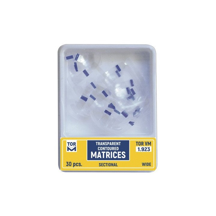 Sectional matrices profiled transparent wide / 30 pcs