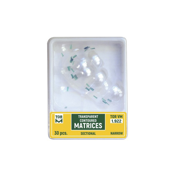 Sectional matrices profiled transparent narrow / 30 pcs