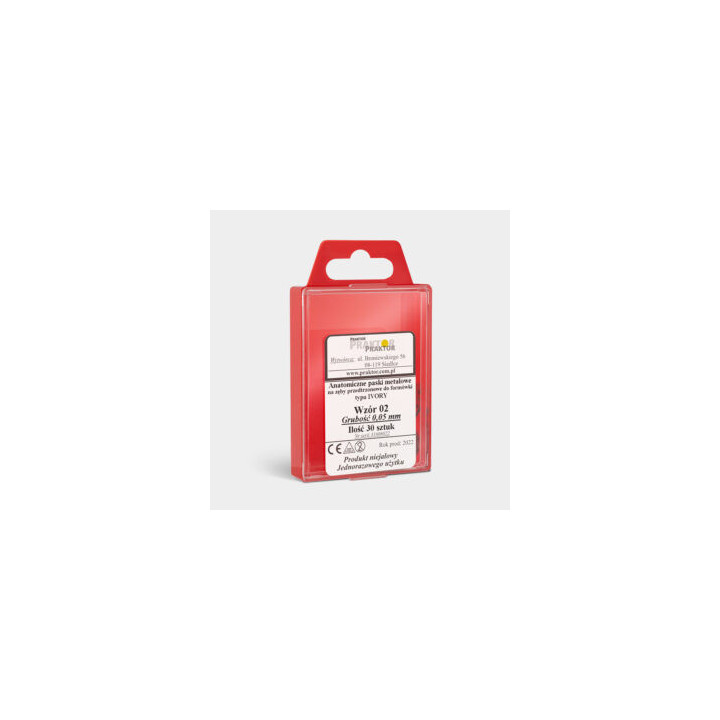 Paski metalowe anatomiczne IVORY 30szt.