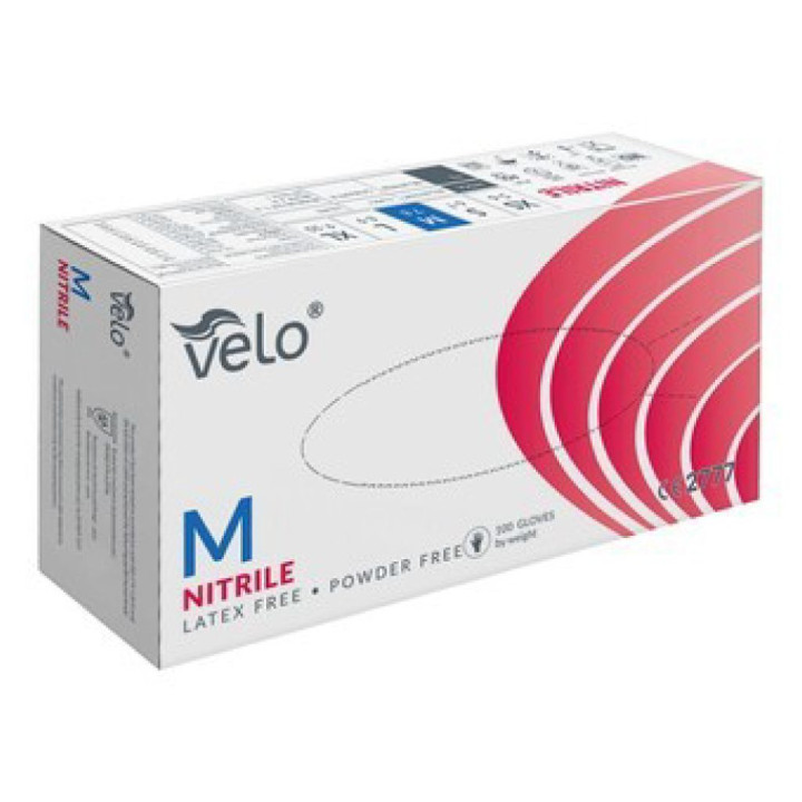 RĘKAWICZKI  VELO  NITRYLOWE NIEBIESKIE  100 SZT