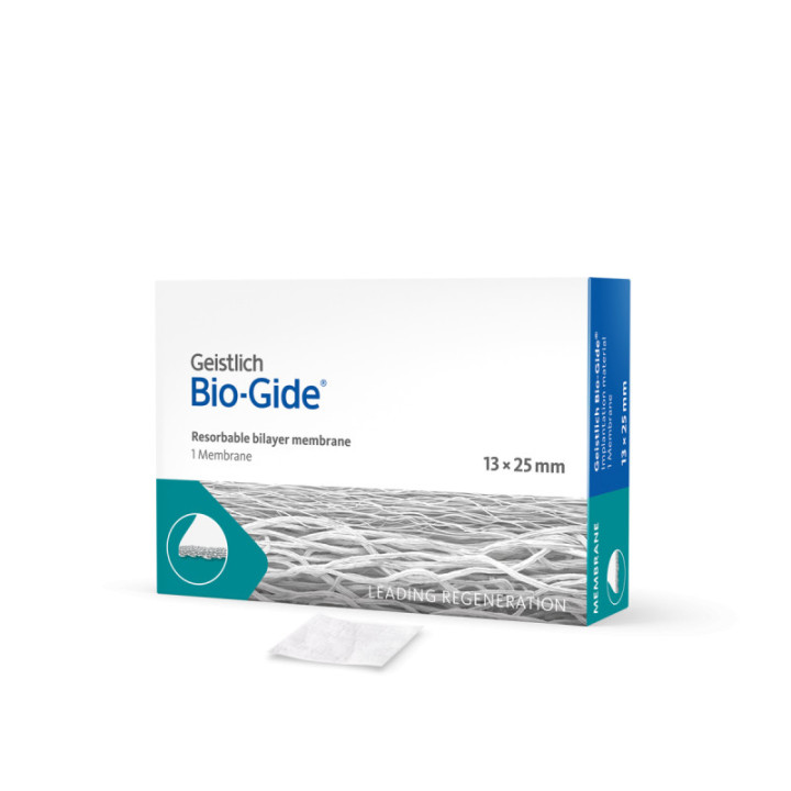 GEISTLICH BIO-GIDE®, DOUBLE-SIDED COLLAGEN MEMBRANE 13X25 MM