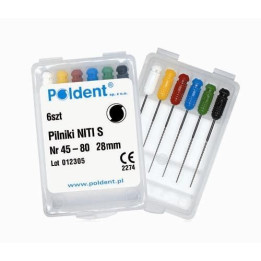 Pilniki NiTi S ręczne / 6 szt.