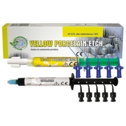 Yellow Porcelain Etch 2ml + Silan 2ml / Zestaw do wytrawiania porcelany